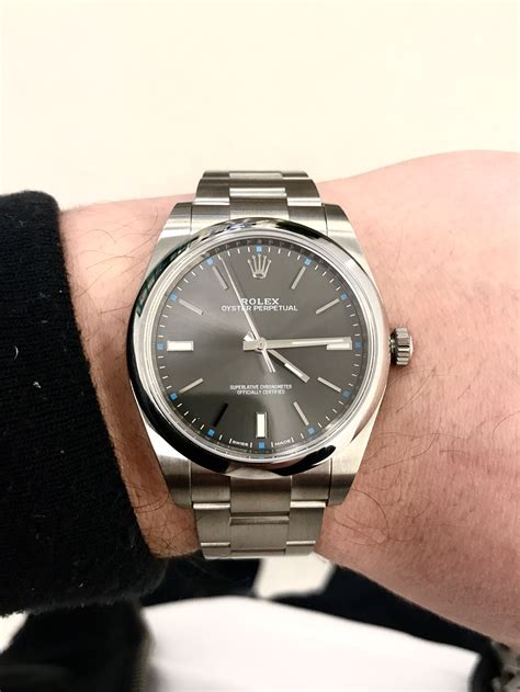 Rolex Oyster Perpetual 39mm rhodium